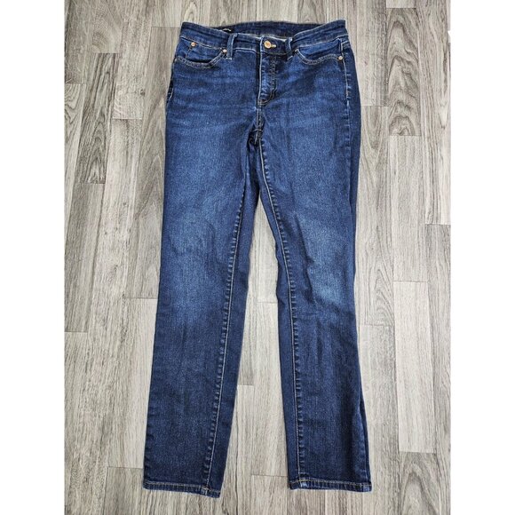 Talbots Jeans Womens 2 Slim Ankle Jean Blue Stretch Denim Classic Mid Rise - Picture 1 of 11